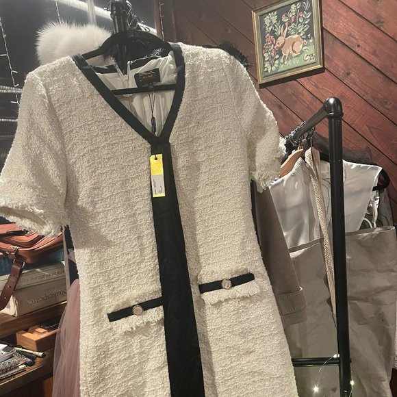 Alexia Admor Tweed Shift Dress  - size 4 - Picture 1 of 3